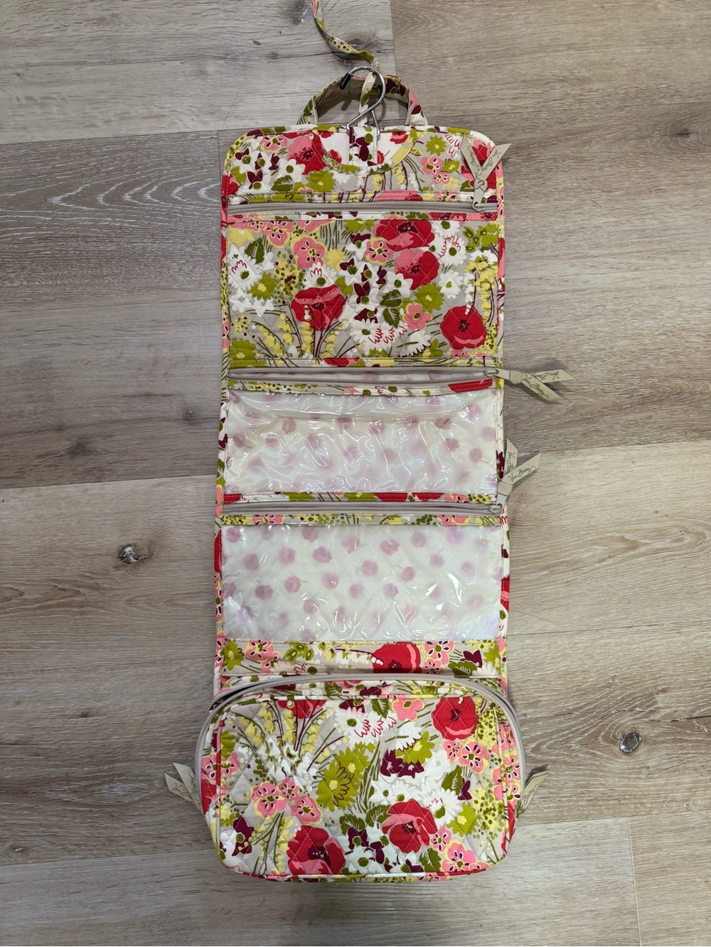 Vera Bradley Floral Hanging Toiletry Organizer - Pink & Green